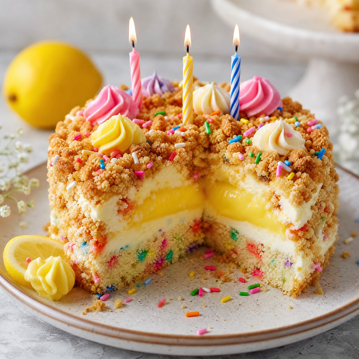 Lemon Crumble Cake Wax Melt Brittle